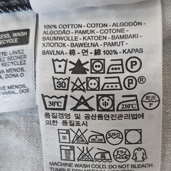 Levi's 514 33X25  Straight Leg Raw Hem Black Distressed Jeans EUC - Picture 11 of 12